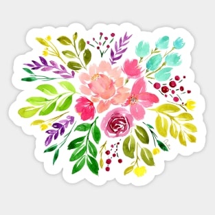 Watercolour fantasy bouquet Sticker